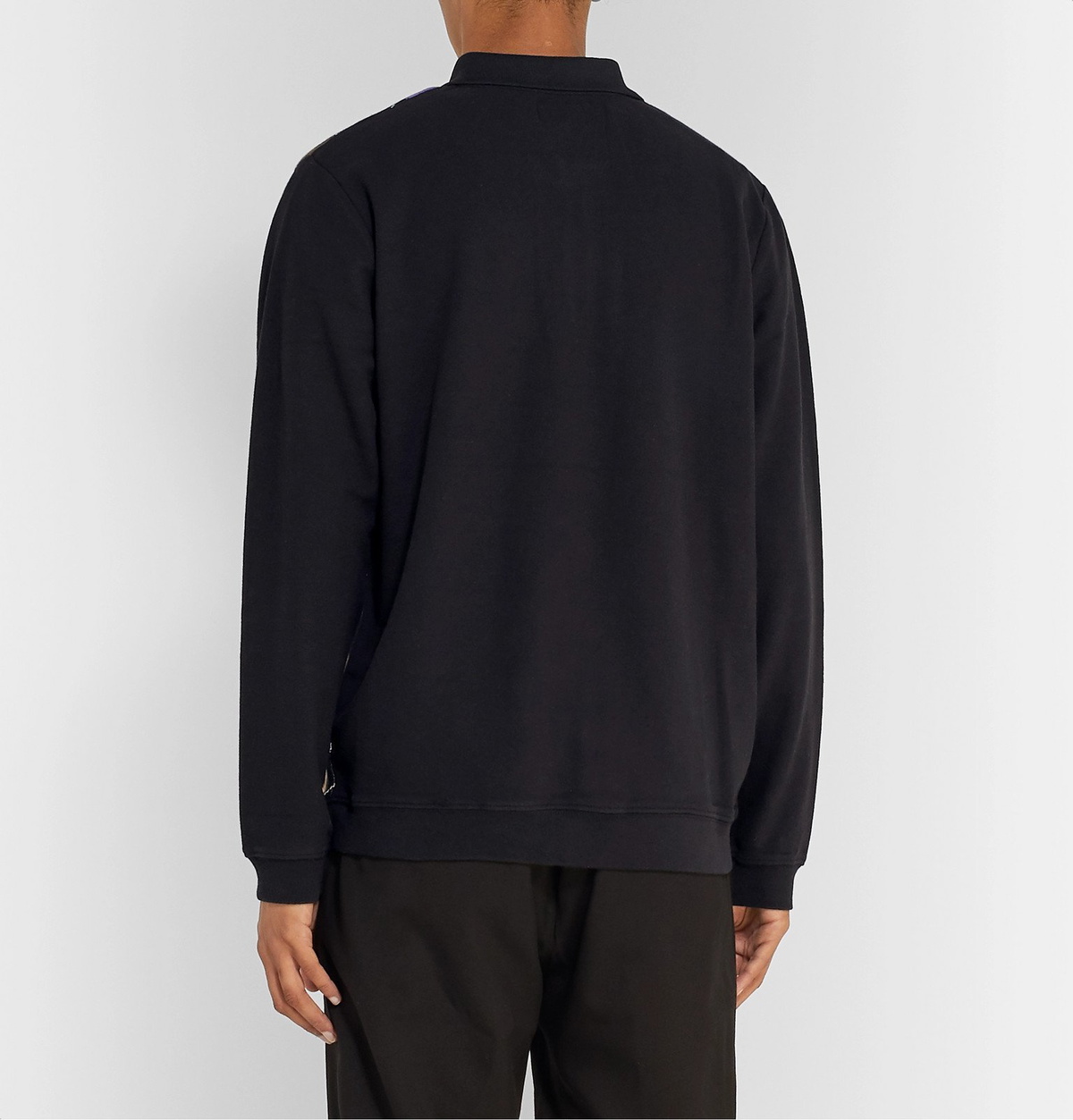 Stüssy - Argyle Cotton Half-Zip Sweatshirt - Black Stussy