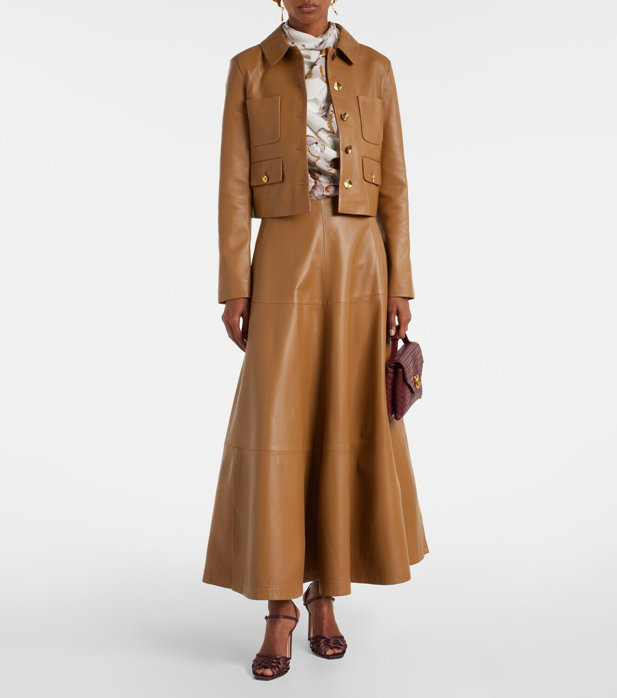 Altuzarra Varda leather maxi skirt