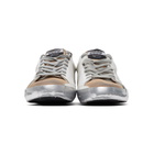 Golden Goose White and Metallic Superstar Sneakers