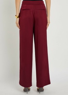 Simkhai Kyra Pintuck Wide-leg Satin Trousers Red