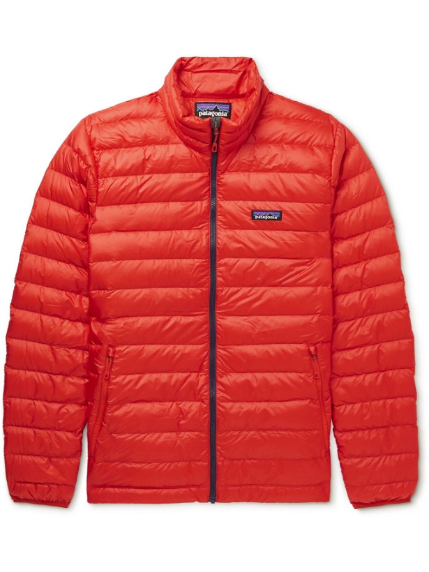 Photo: Patagonia - Quilted DWR-Coated Ripstop Shell Down Jacket - Orange