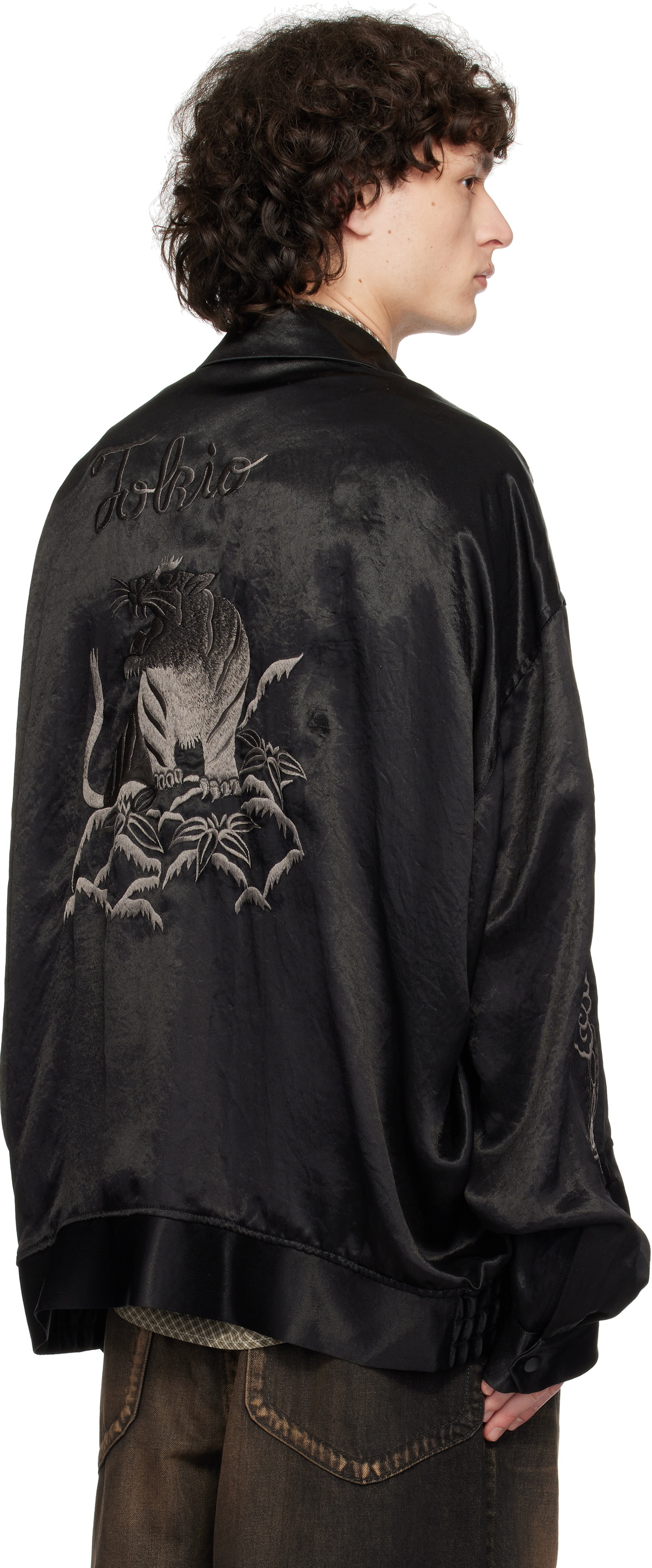 Maison MIHARA YASUHIRO Black Collared Souvenir Jacket Maison