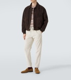Eleventy Cotton and cashmere corduroy straight pants