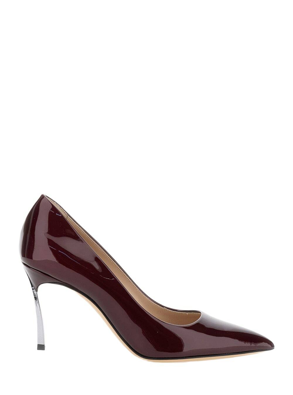 Casadei Bordeaux Pumps With High Stiletto Heel In Patent Leather Woman