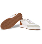 Brunello Cucinelli - Full-Grain Leather, Nubuck and Suede Sneakers - White
