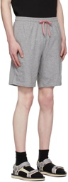 Boss Grey Stretch Embroidered Logo Shorts