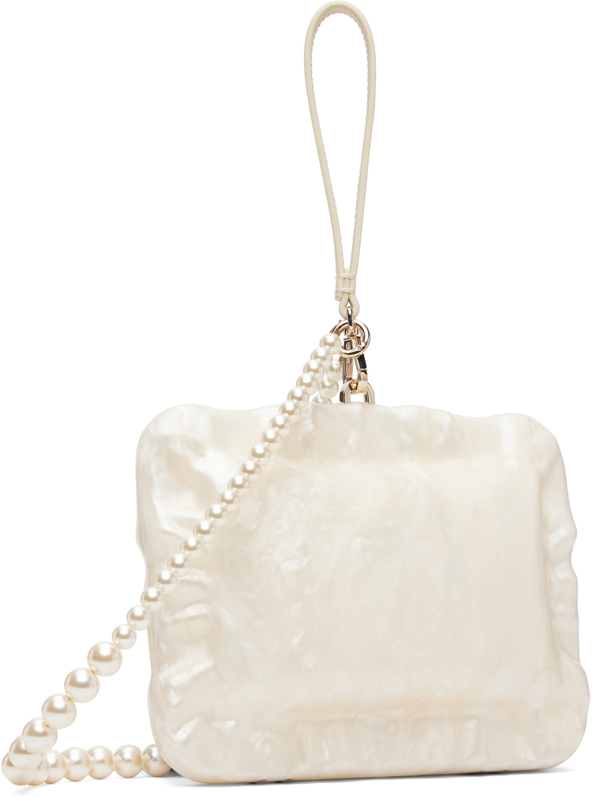 Simone Rocha White Pearl Crossbody Pillowcase Bag
