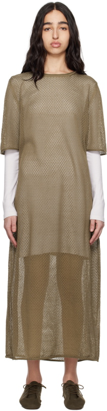 Photo: Lauren Manoogian Khaki Pointelle Maxi Dress