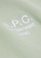 A.P.C. Logo-embroidered Cotton T-shirt Light Grey