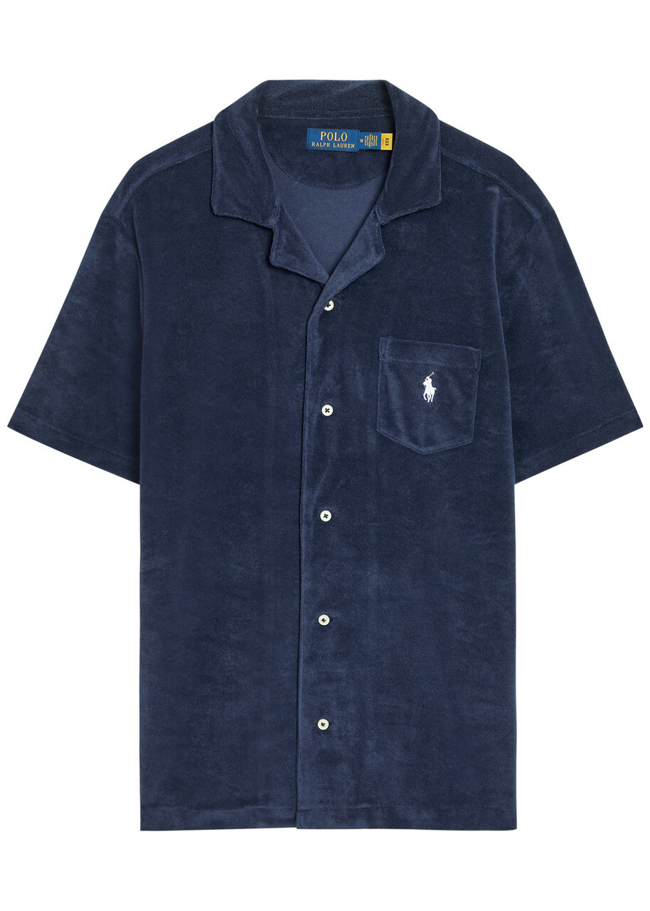 Polo Ralph Lauren Logo-embroidered Terry Shirt Navy Polo Ralph Lauren