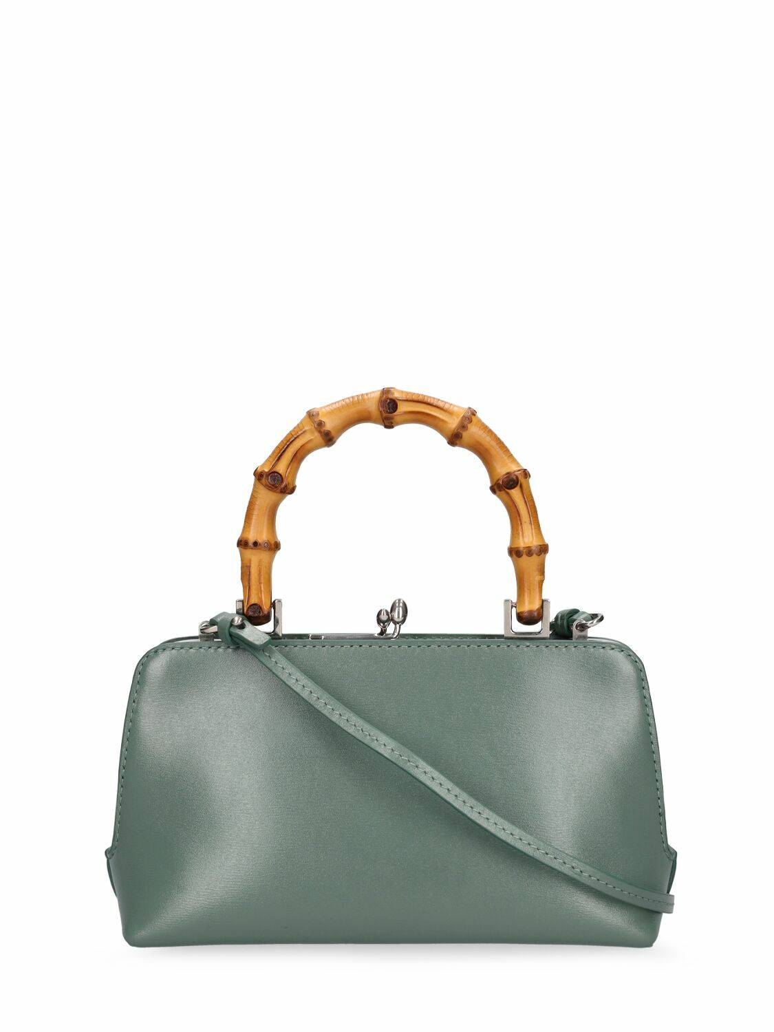 JIL SANDER - Mini Goji Bamboo Leather Top Handle Bag Jil Sander