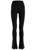 Norma Kamali Stud-embellished Stretch-jersey Leggings Black