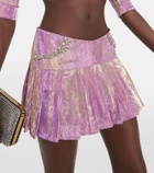 Miss Sohee Embellished pleated miniskirt