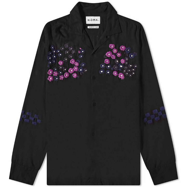 Photo: Noma t.d. Men's Flower Hand Embroidery Shirt in Black