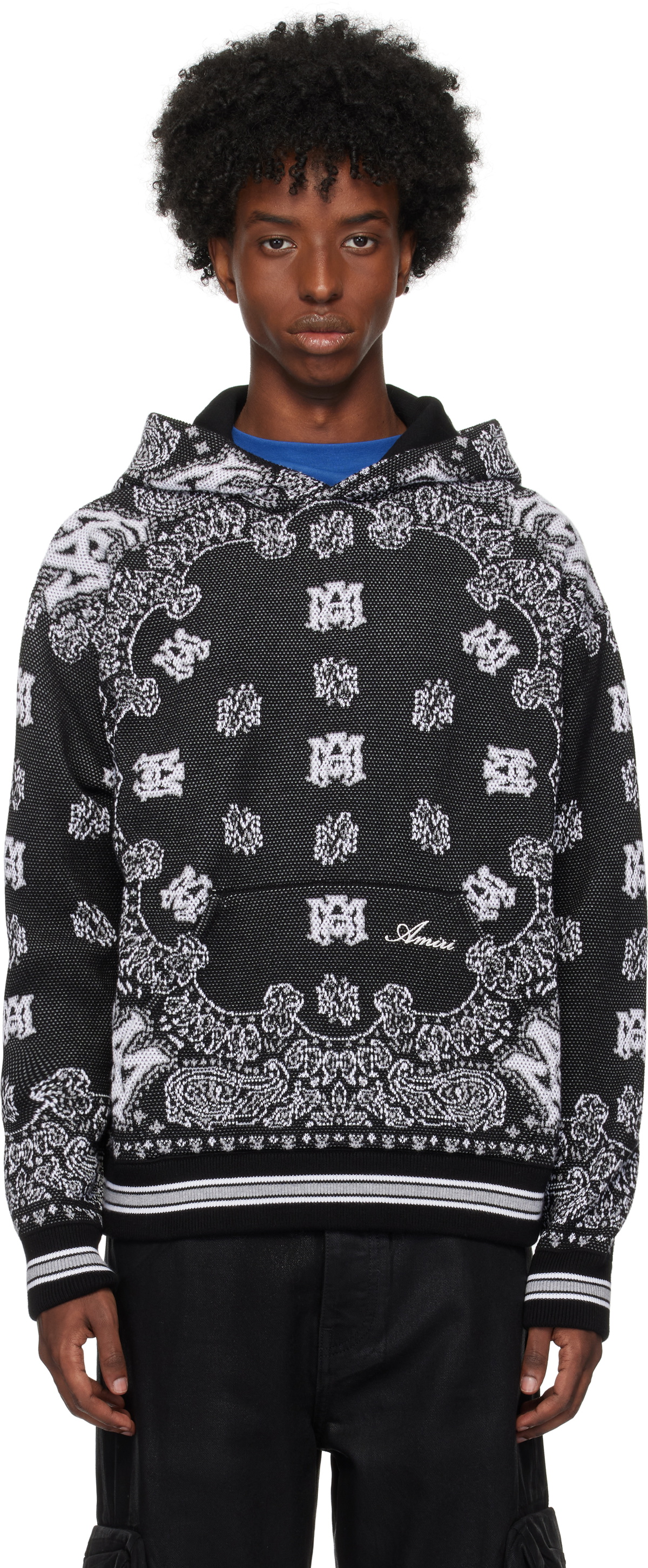 AMIRI☆BANDANA HOODIE BANDANA HOODIE - Black – AMIRI