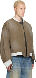424 Khaki Military Bomber Jacket