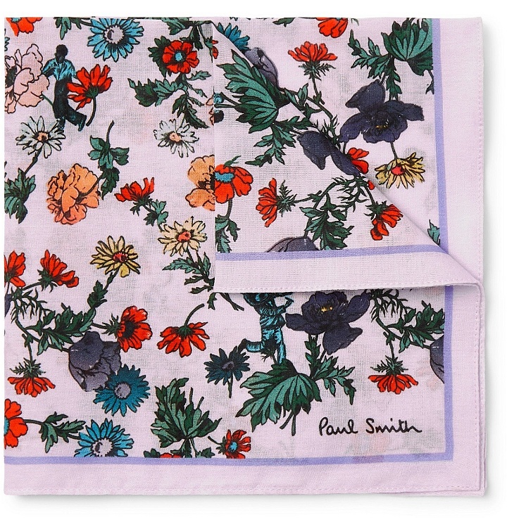 Photo: PAUL SMITH - Floral-Print Cotton-Voile Pocket Square - Multi