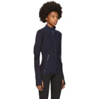 adidas by Stella McCartney Navy Knit Zip-Up Jacket