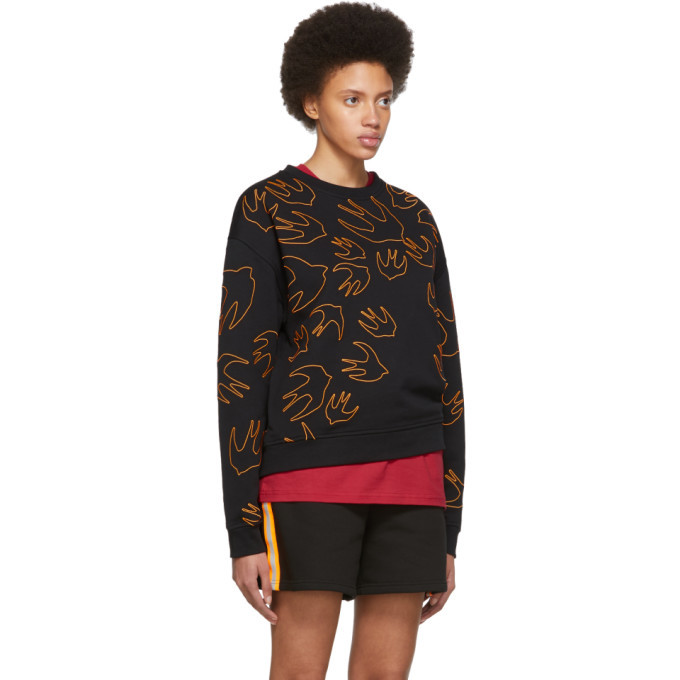 Alexander mcqueen best sale swallow sweatshirt black