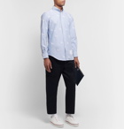 Thom Browne - Button-Down Collar Embroidered Cotton Oxford Shirt - Blue