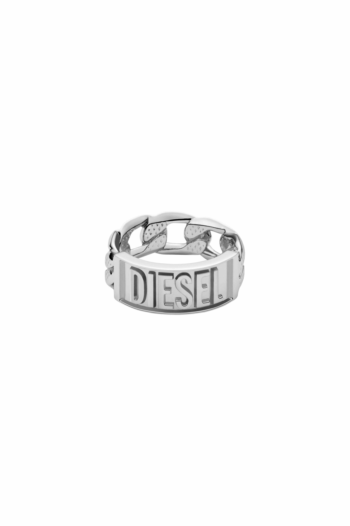 Diesel Stainless steel band ring - Rings Mens in Silver