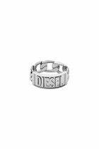Diesel Stainless steel band ring - Rings Mens in Silver