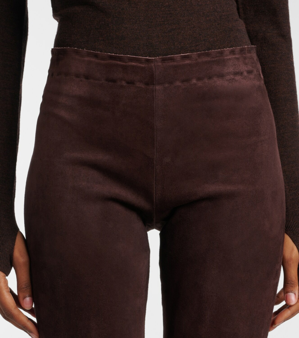 Stouls Carolyn mid-rise suede leggings