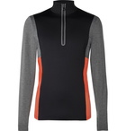 Bogner - Camilo Slim-Fit Logo-Print Colour-Block Stretch-Jersey Half-Zip Ski Base Layer - Black