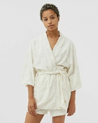 Melody Ehsani Estelle Terrycloth Check Robe White - Womens - Sleep  & Loungewear