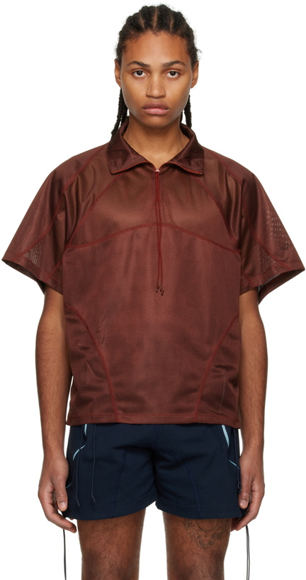 Photo: Saul Nash Burgundy Flatlock Polo