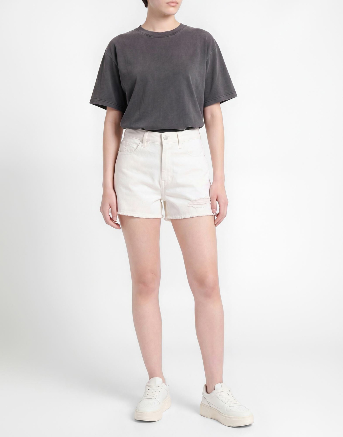 Icon Denim Womens Denim shorts Ivory