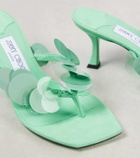 Jimmy Choo Freja 70 embellished suede thong sandals
