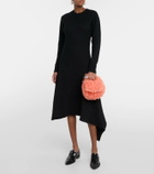 Jil Sander Sphere shearling clutch