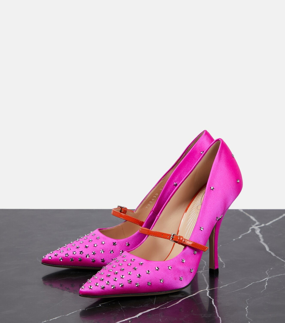 Gucci Embellished satin pumps Gucci