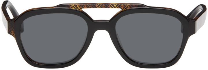 Photo: Fendi Black & Tortoiseshell Bilayer Sunglasses