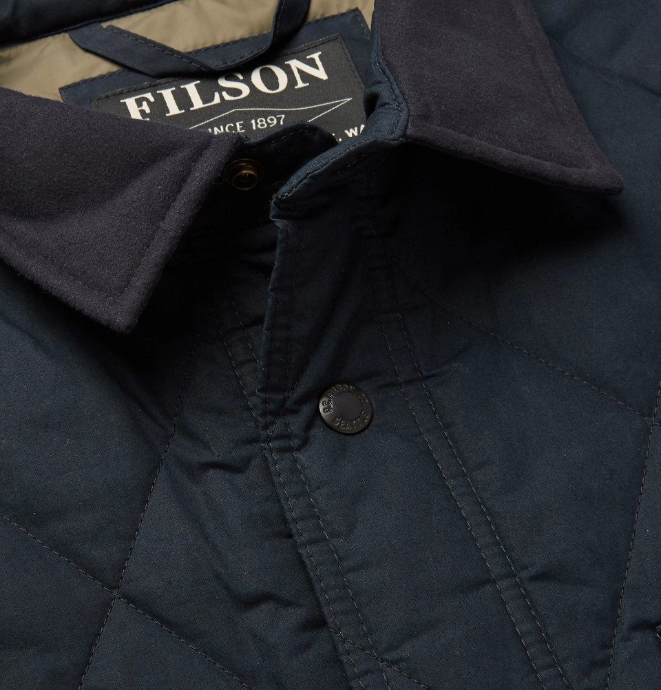 Filson - Hyder Quilted Waxed-Cotton Primaloft Jacket - Men - Navy