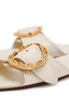 Zimmermann Solena Leather Sliders Off White