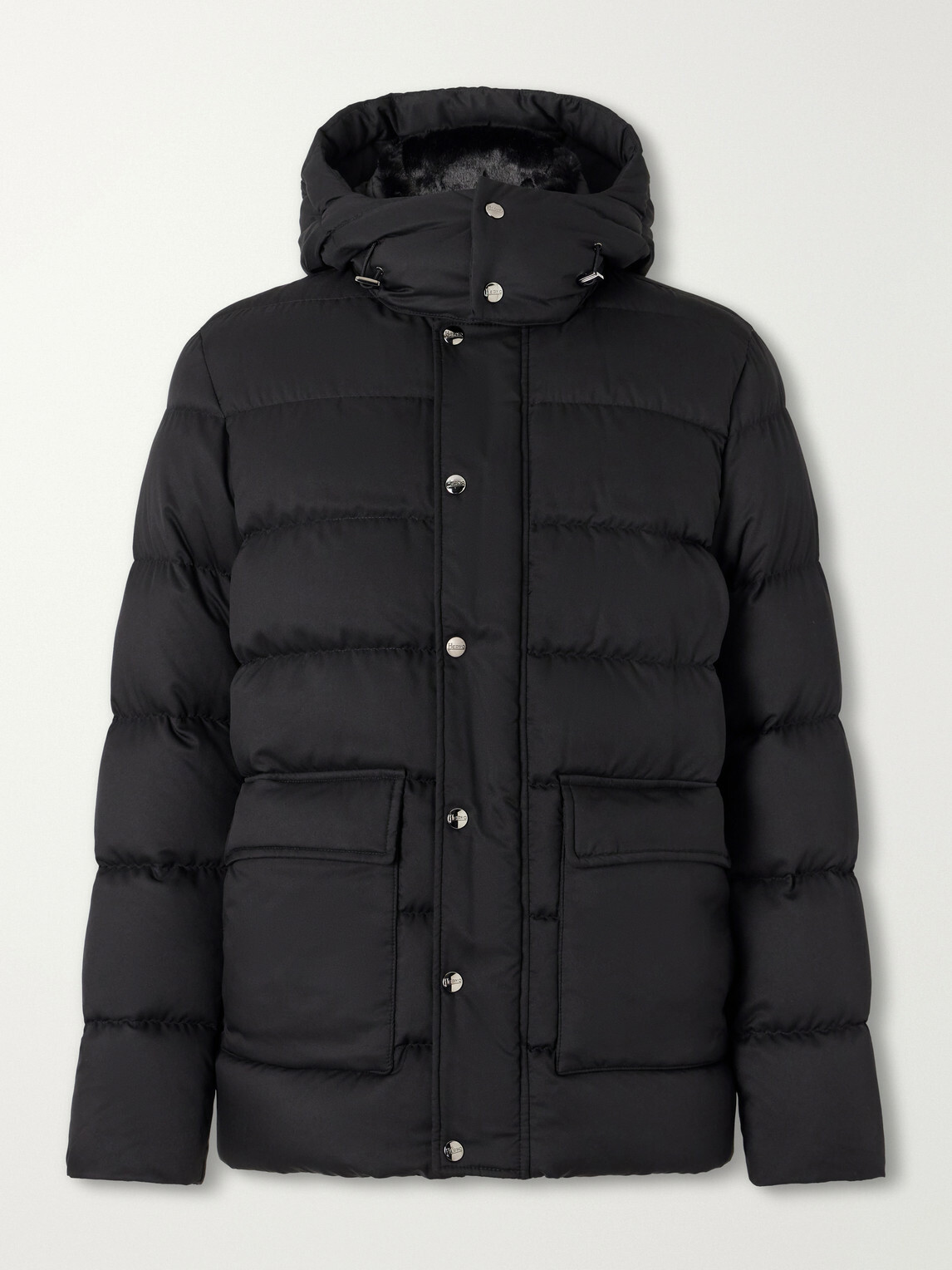 Herno - Arendelle Hooded Quilted Shell Down Jacket - Black