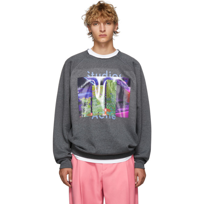 Photo: Acne Studios Grey Fletcher Video Print Sweatshirt