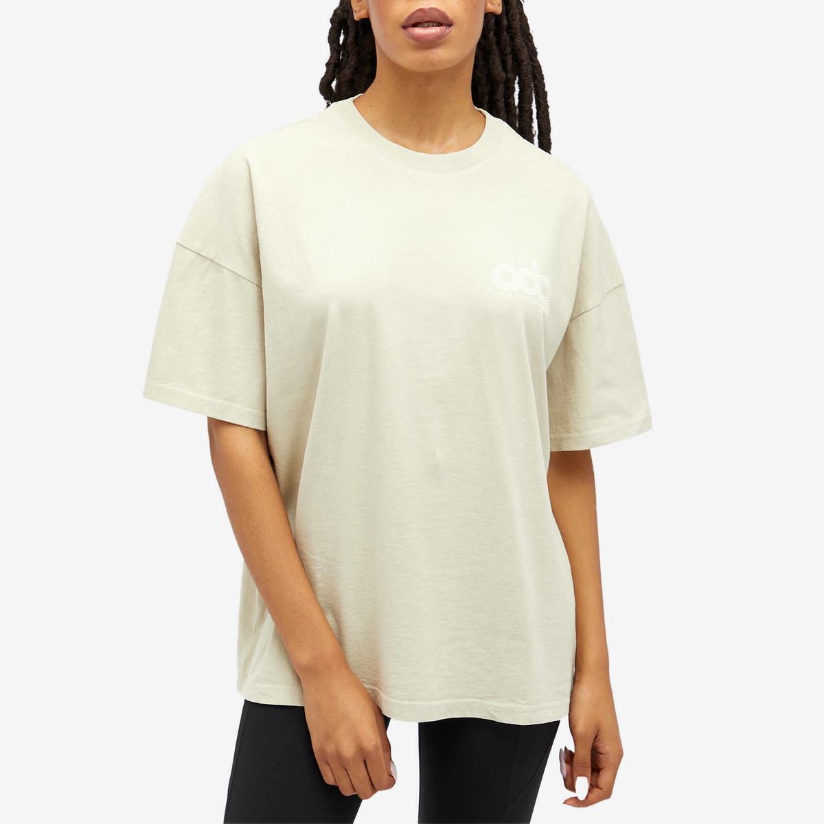 Adanola Women's Performance Washed Boxy T-Shirt in Grey