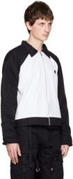 Youths in Balaclava White Raglan Sleeve Jacket