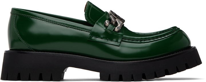 Photo: Gucci Green Interlocking G Loafers