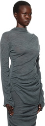 ISSEY MIYAKE Gray Ambiguous Wool Sweater