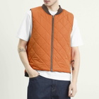 Pleasures Men's Horns Denim Vest in Brown Plaid