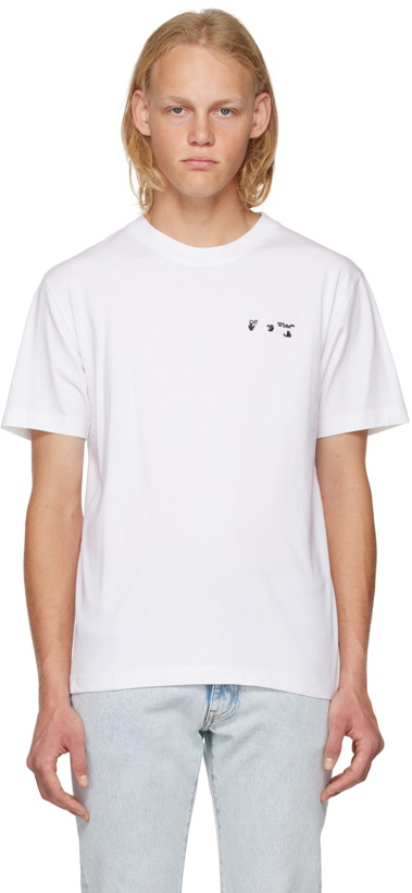 Photo: Off-White White Crewneck T-Shirt