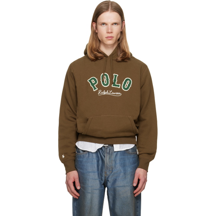 Photo: Polo Ralph Lauren Brown 'The RL Fleece' Western-Logo Hoodie