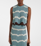 La DoubleJ Chevron crochet cotton crop top