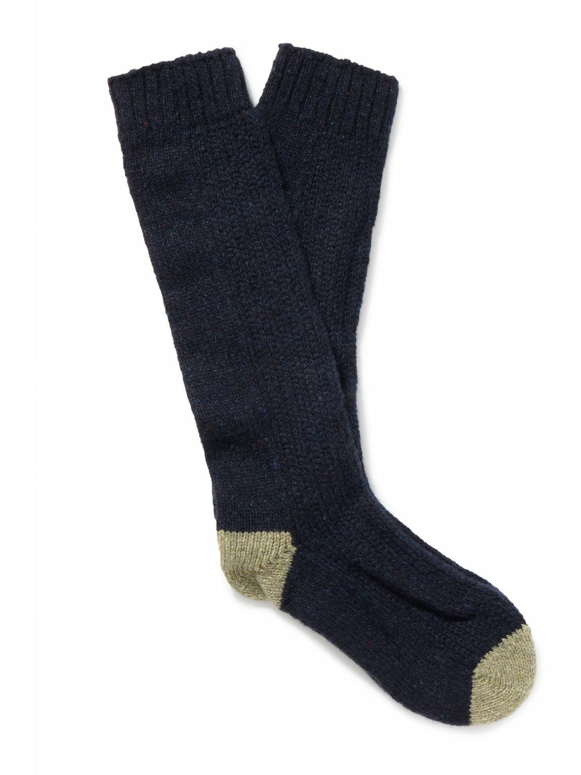 Johnstons of Elgin - Ribbed Donegal Cashmere-Blend Socks