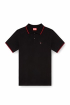 Diesel Polo shirt with micro Diesel embroidery - Polos Mens in Black