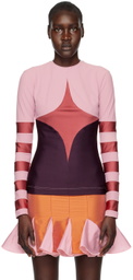 ANDREJ GRONAU SSENSE Exclusive Pink Patchwork Long Sleeve T-Shirt